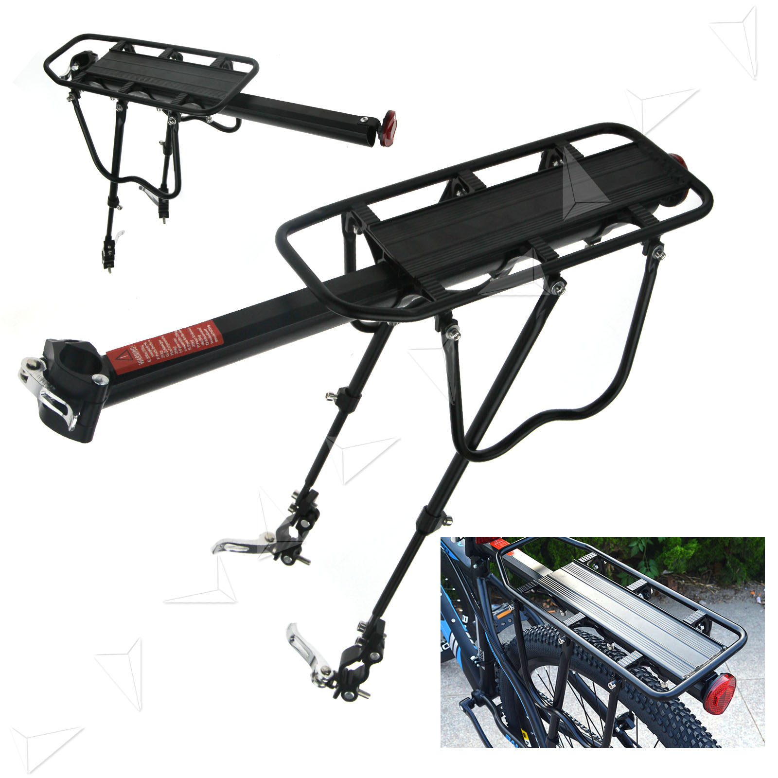 Bicycle Rear Rack Seat Post Mount Quick Release Pannier Luggage Bike