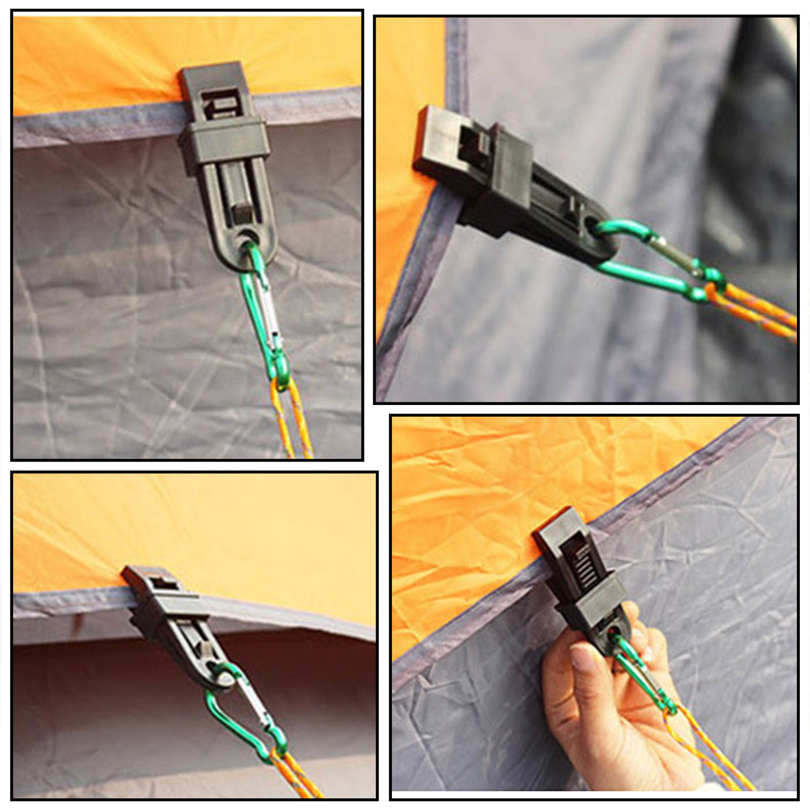 12pcs Heavy Duty Tarp Clips Clamps Awning for Camping Canopies Tents
