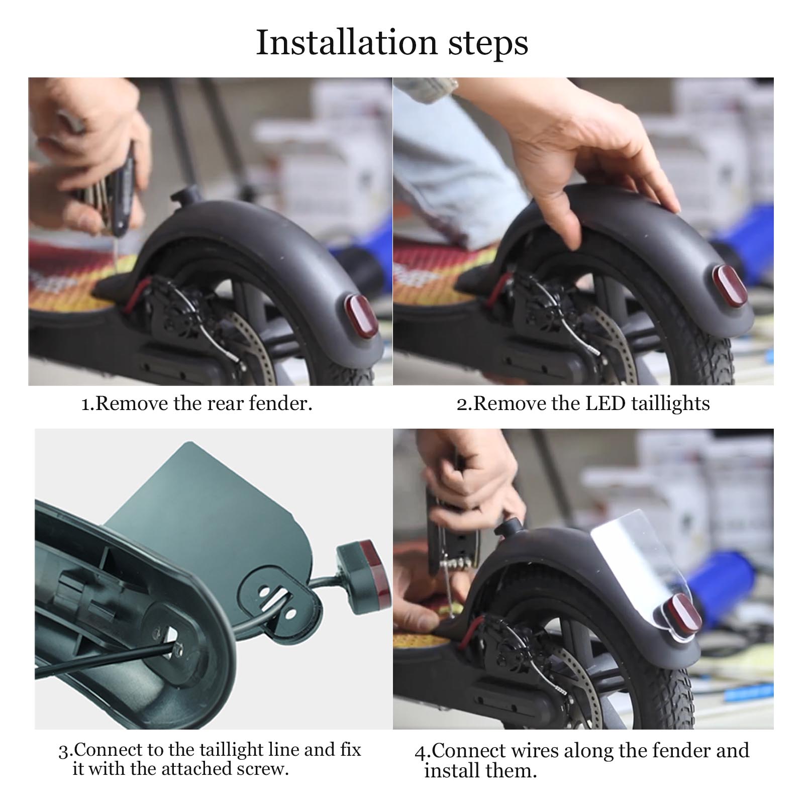 Electric Scooter License Number Plate Holder Fit for M365 and M365 Pro