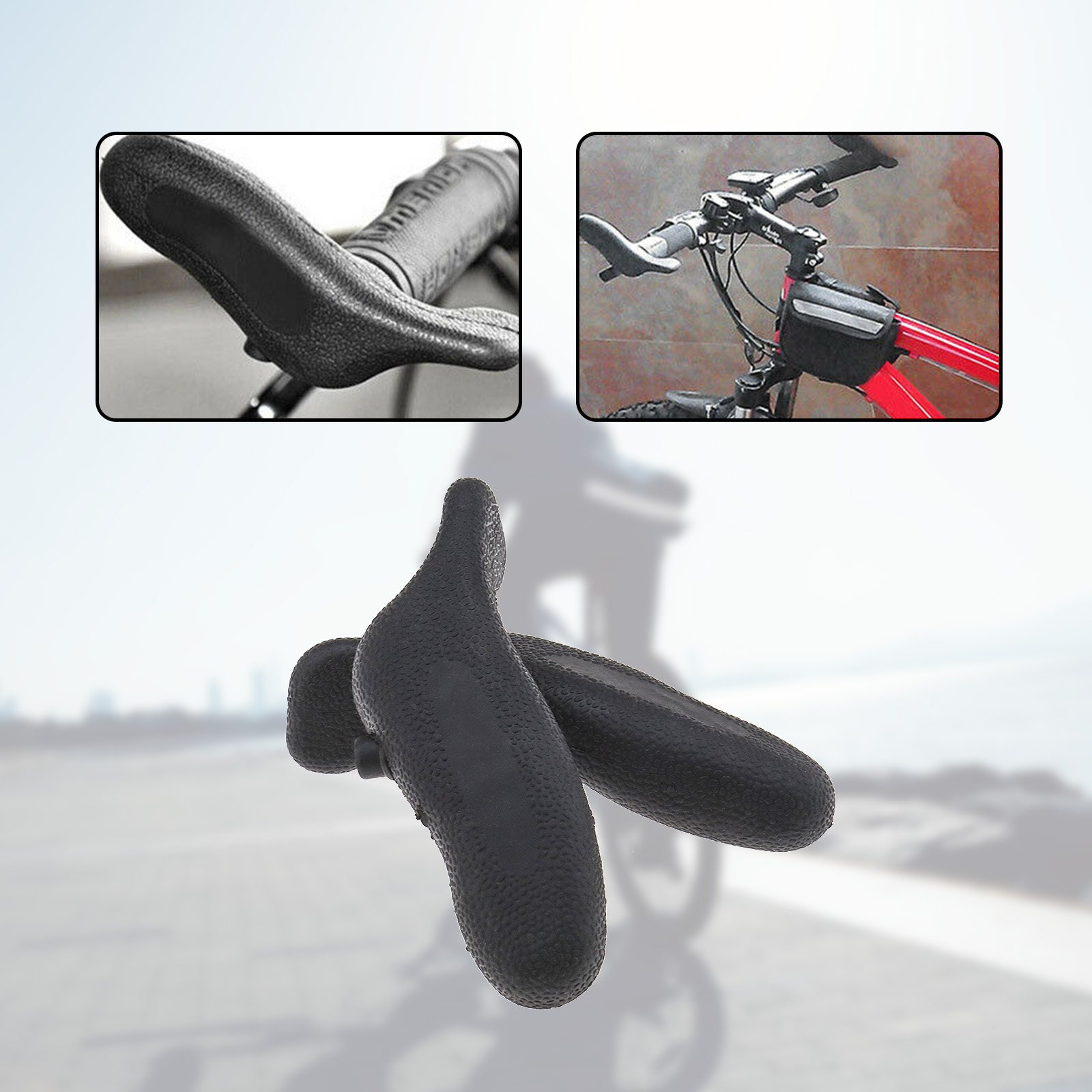 CNC Silikon MTB Griffe - Fahrradlenkergriffe Mit Alu-Verriegelung 130mm