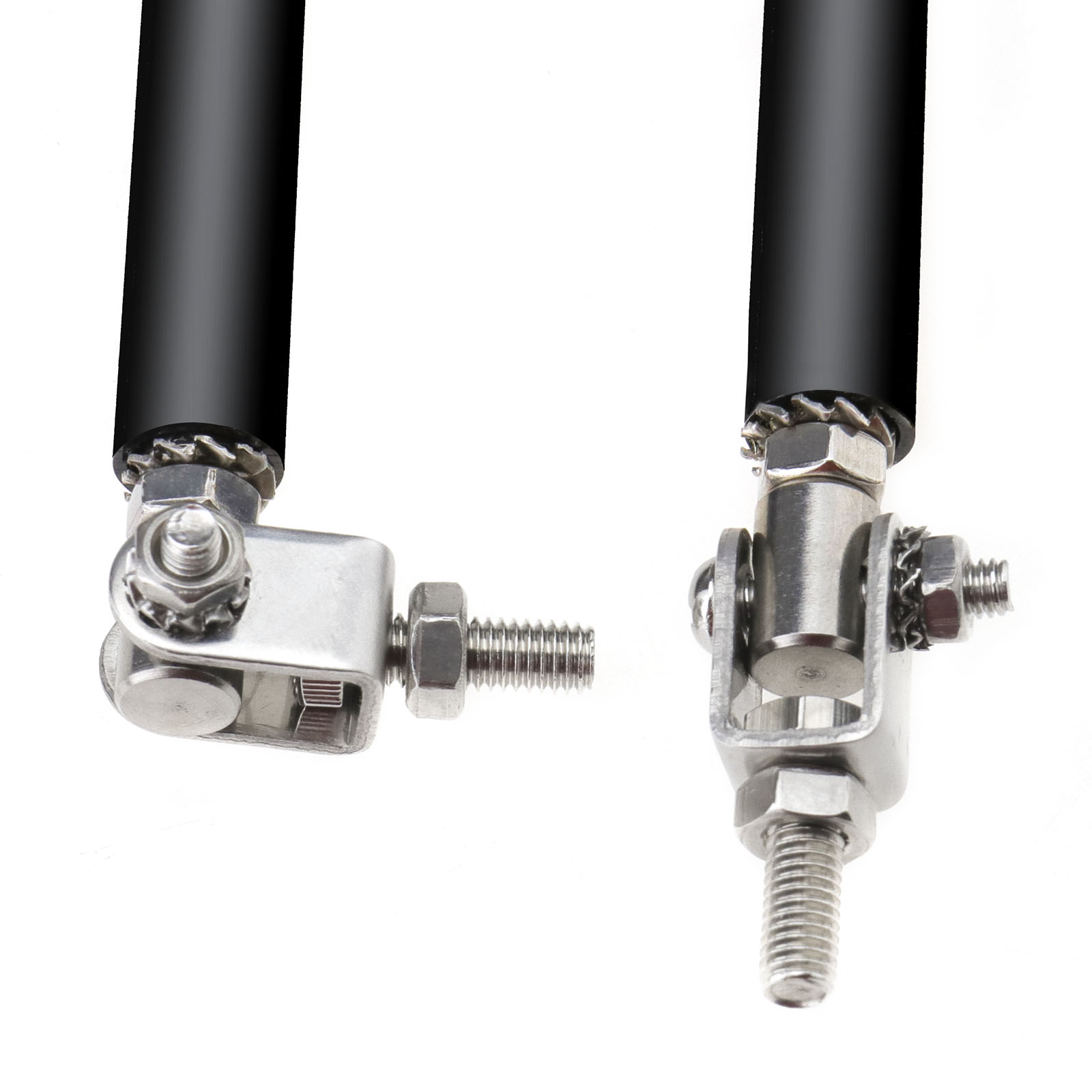 2Pcs Adjustable Front Bumper Lip Splitter Strut Brace Rod Support Bars