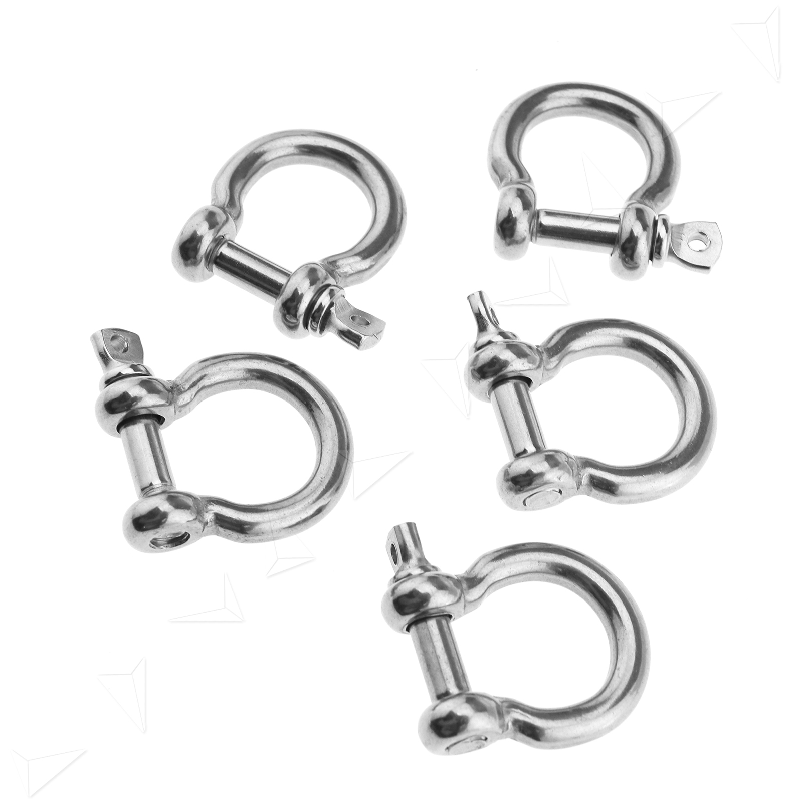 5Pcs 10mm Bow Shackles Dee Shackle Buckle Chain Link Fastener Stainless