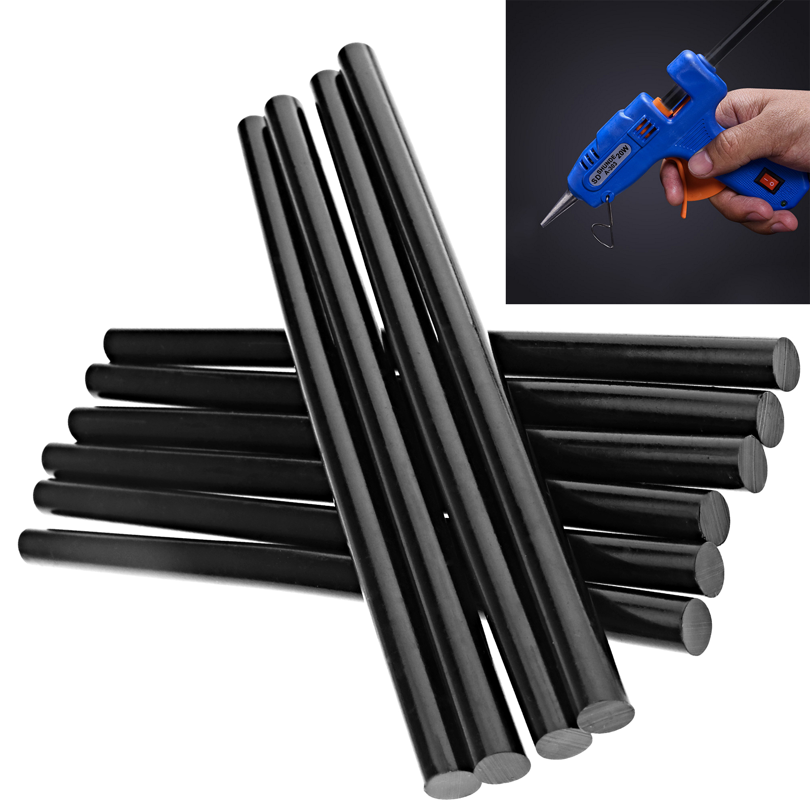10Pcs Hot Melt Glue Adhesive Sticks 11x200mm For Glue Gun Heating Hand