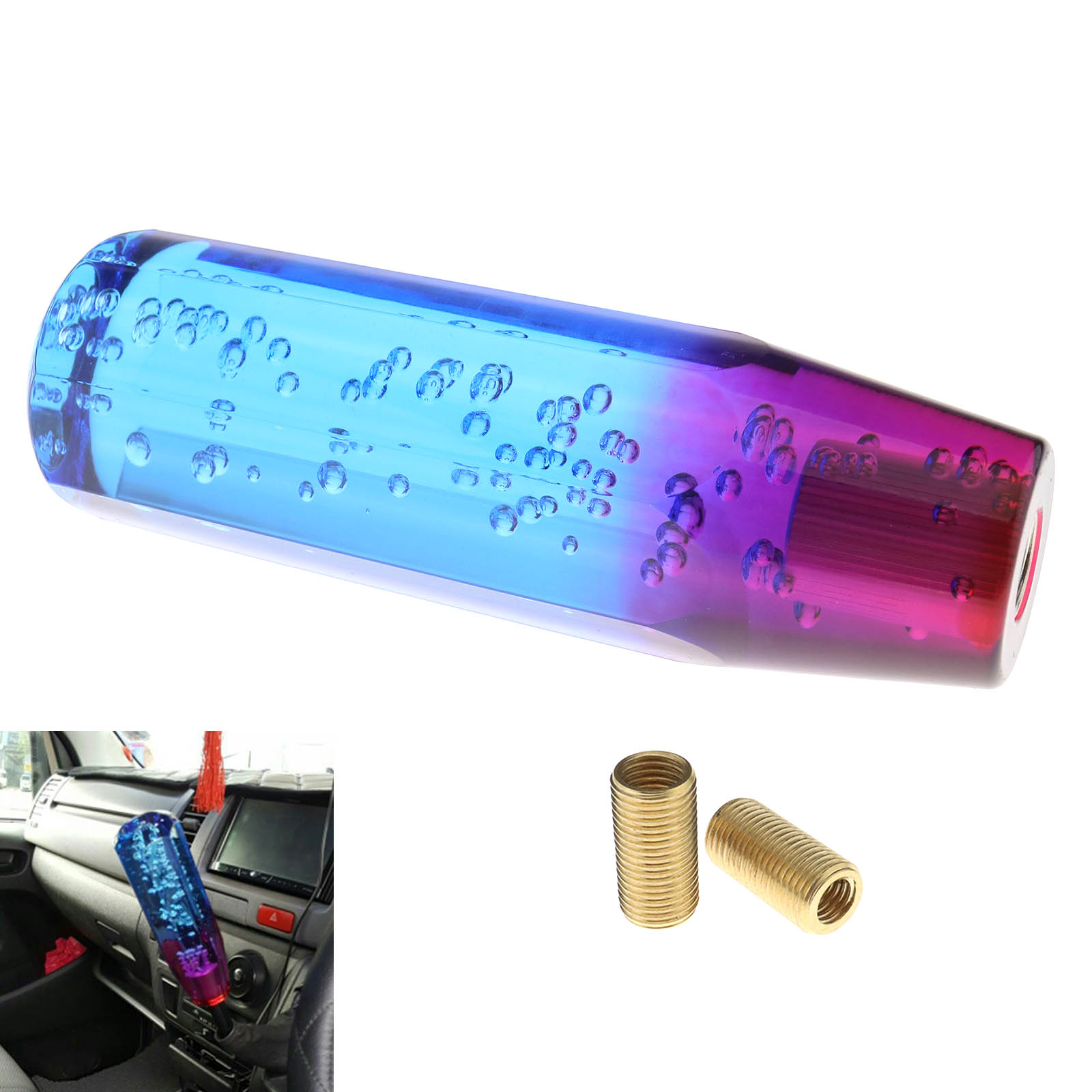 150mm Universal Crystal Manual Bubble Gear Stick Shift Shifter Knob