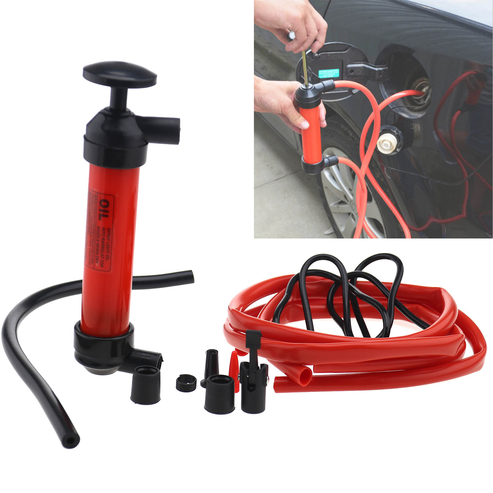 CAR MANUAL HAND Gas Oil Liquid Syphon Transfer Pump Siphon Pump Kit