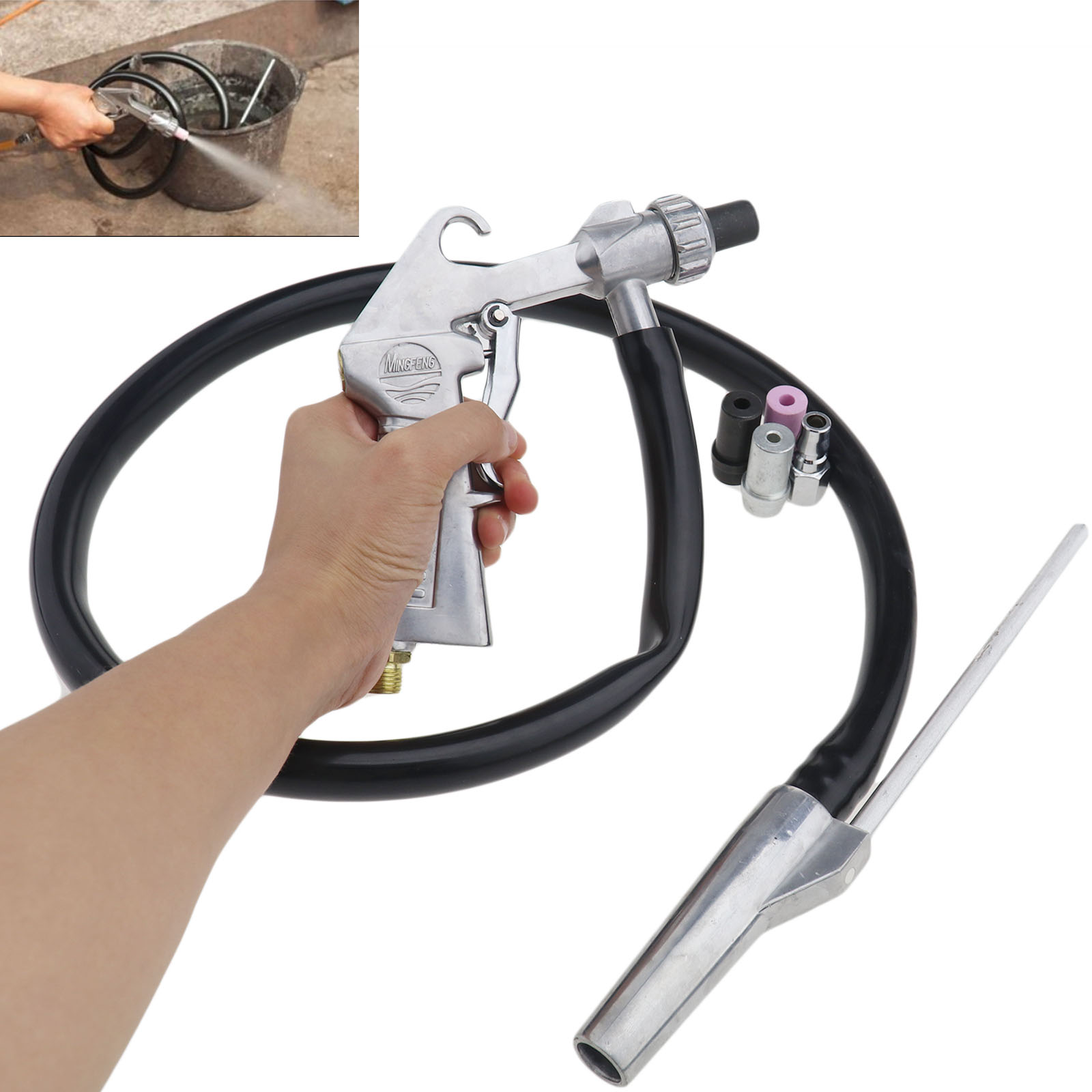 Sandblaster Air Siphon Sand Blasting Feed Blast Gun Ceramic Nozzle Tip