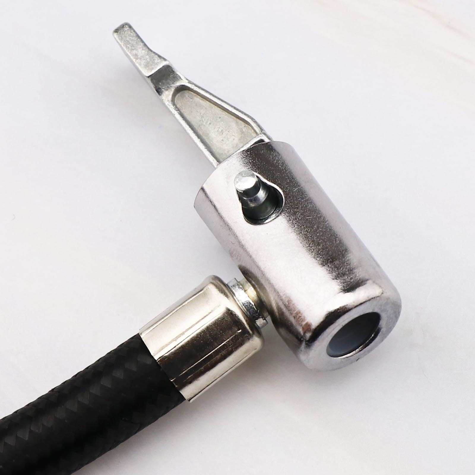 Car Motorcycle Bicycle Flexible Clip On Air Tyre Chuck Inflator Hose Tool Y