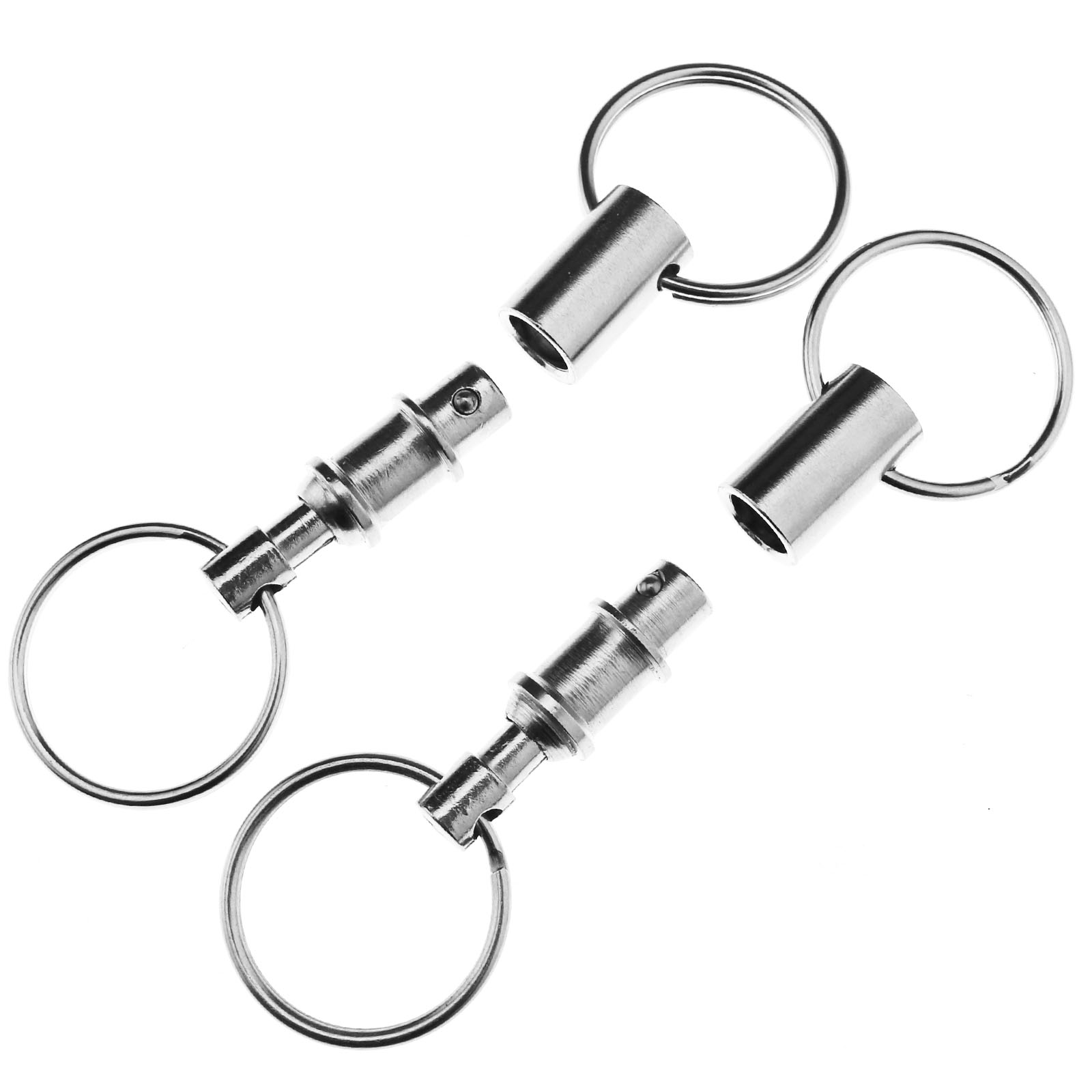 3 x Removable Detachable Handy Key Ring Chain Holder Split Clip Fob ...