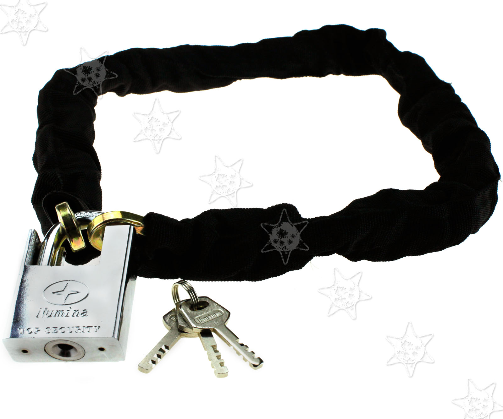 High Security Motorcycle Bike Bicycle Chain Padlock Lock Nylon Steel 7.5mm-100cm