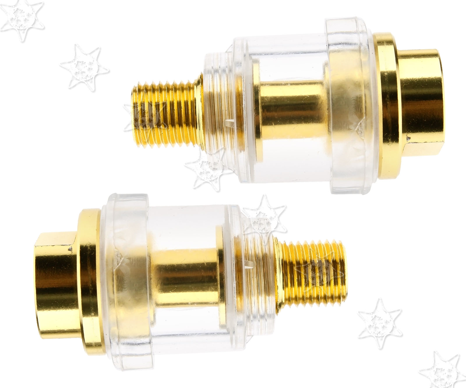 2x InLine 1/4" Air Compressor Tool Oiler Lubricator In line Oil