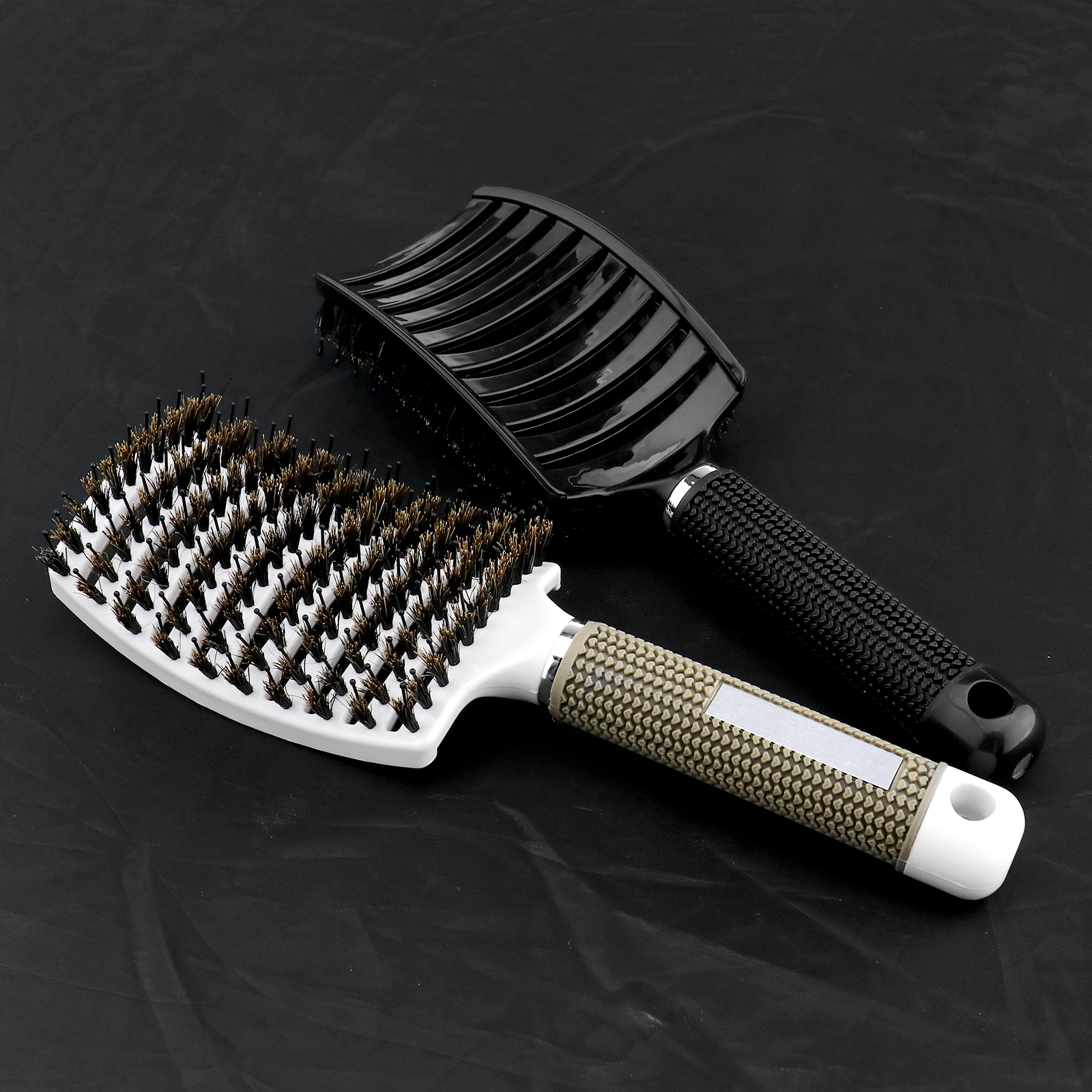 2x Curved Vented Detangling Paddle Hair Brush Fast Blow Dry Scalp