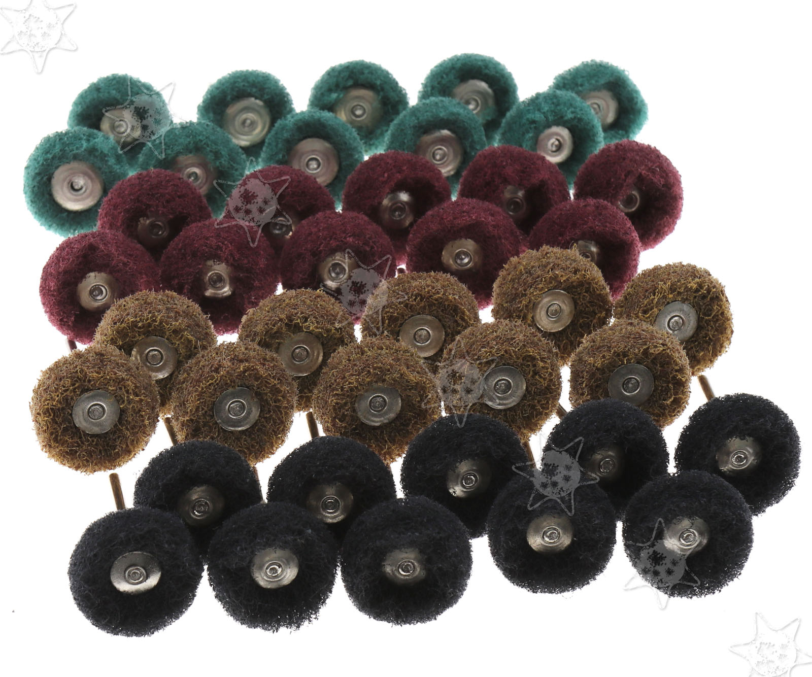 40 x T Shape Scouring Pad Polishing Buffing Wheels For Dremel Rotary