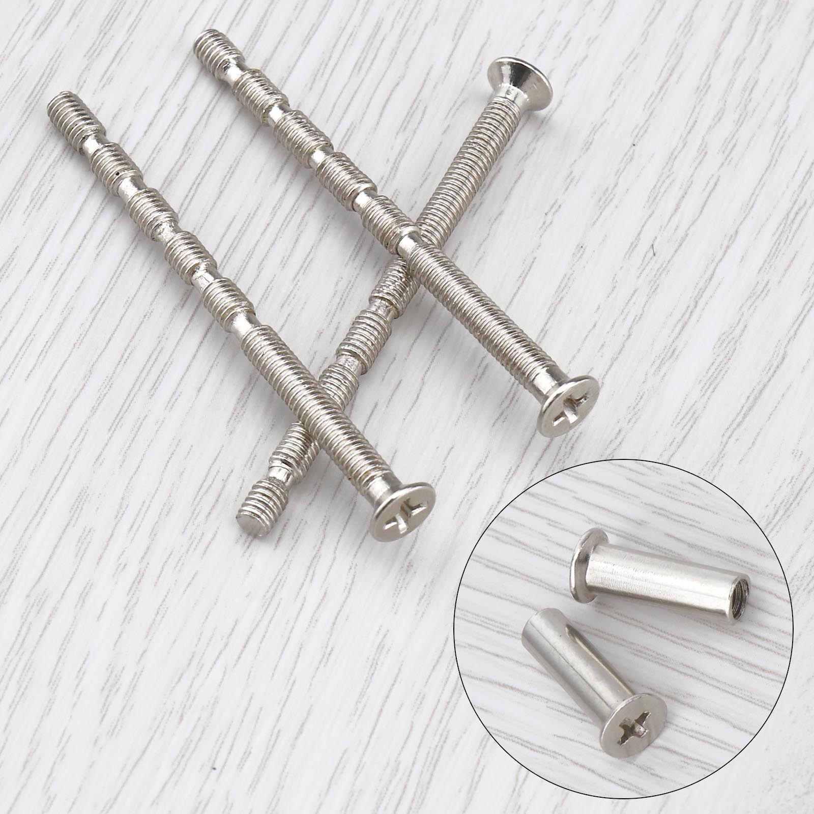 20x Barrel Nuts Countersunk M4 Bolt Snap Off Connecting Door Handles