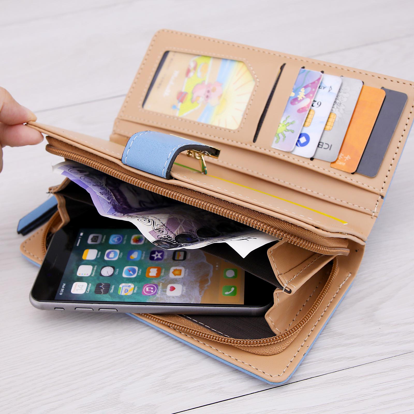 Hollowing Design Women Clutch Wallet Long Card Holder Purse Leaf Pattern | eBay