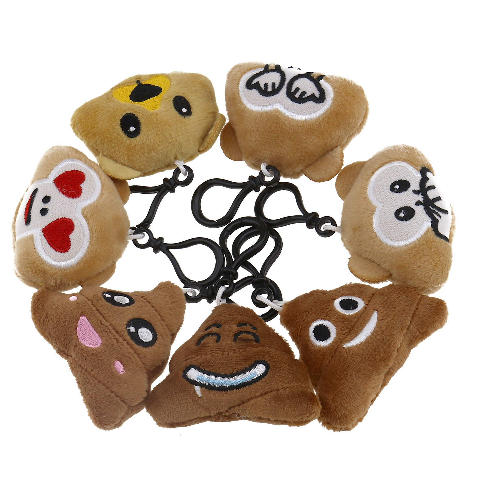 Little gift Emoji Face Emoticon Stuffed Plush KeyChain Toy Doll Decor