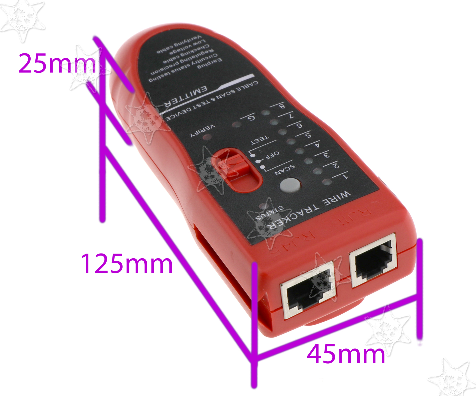 RJ45/RJ11 Telephone Wire Tracker Tracer Toner LAN Network