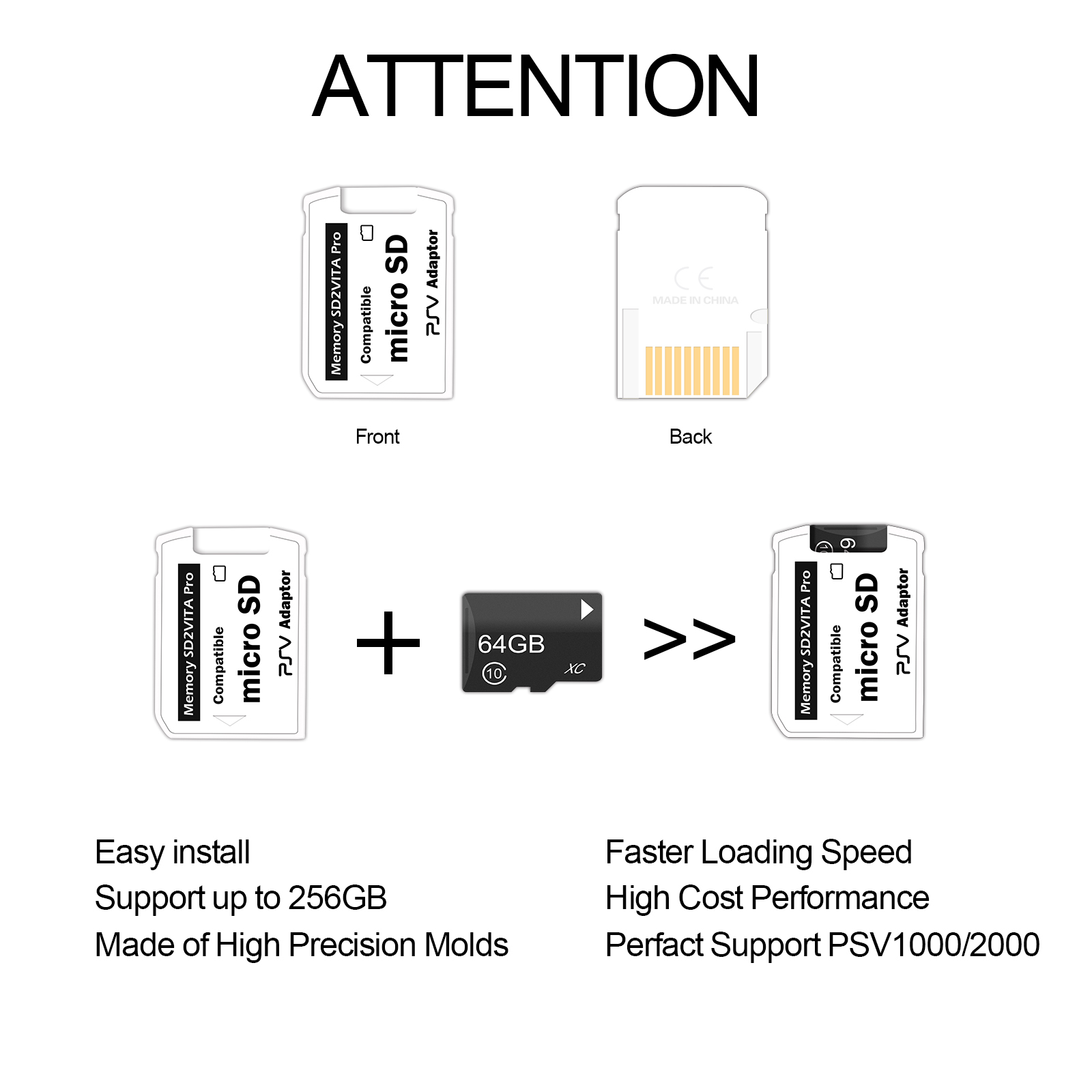 SD2VITA ADAPTER 3.0 FOR PS VITA 3.60 MICRO SD MEMORY CARD PSVITA Easy ...