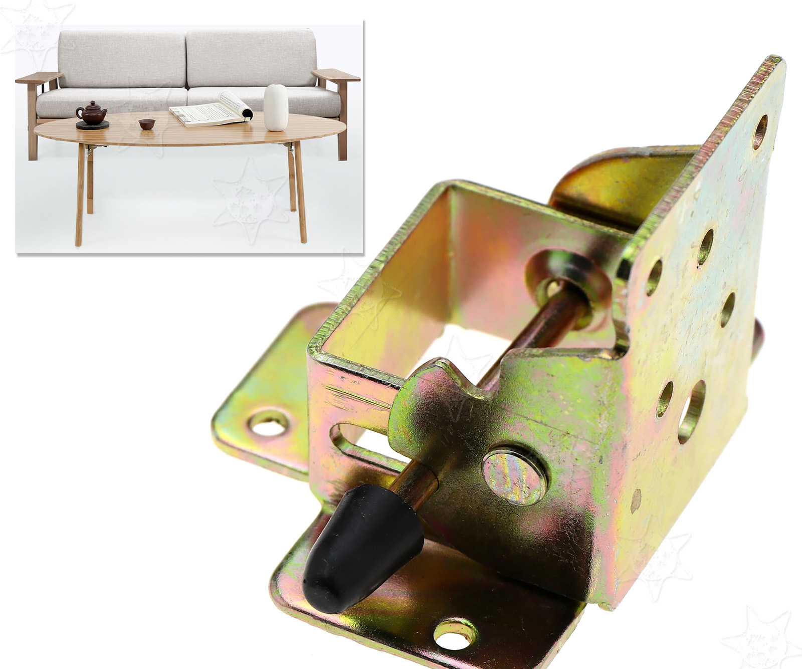 4Pcs Iron Locking Foldable Table Chair Leg Brackets Self Lock Hinges Furnitures eBay