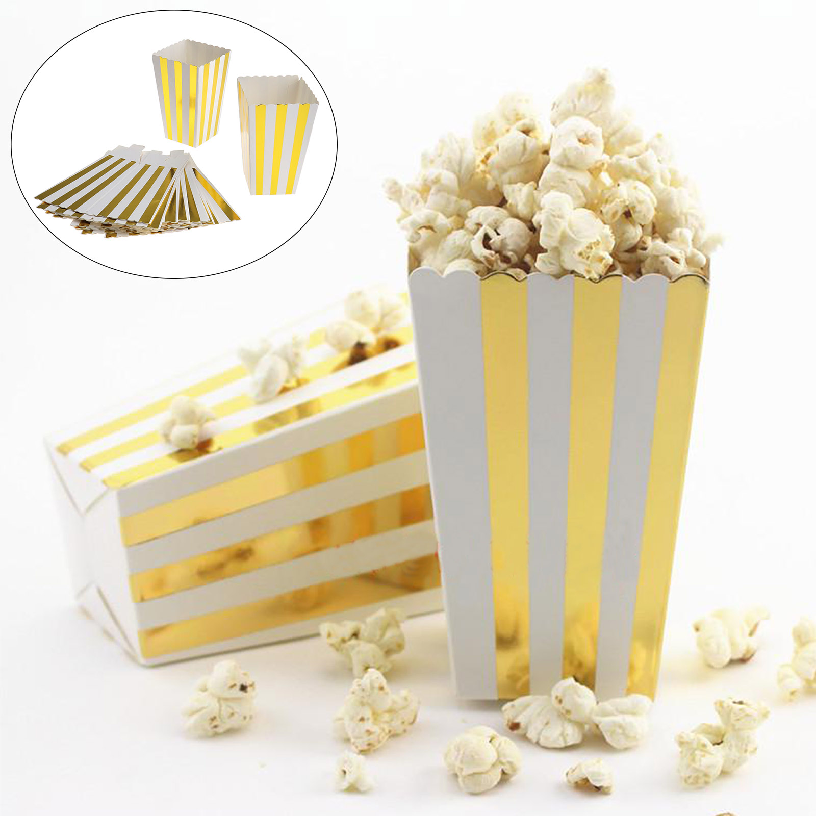 10//30pcs Popcorntüten Popcornbecher Papiertüte Becher Wellen