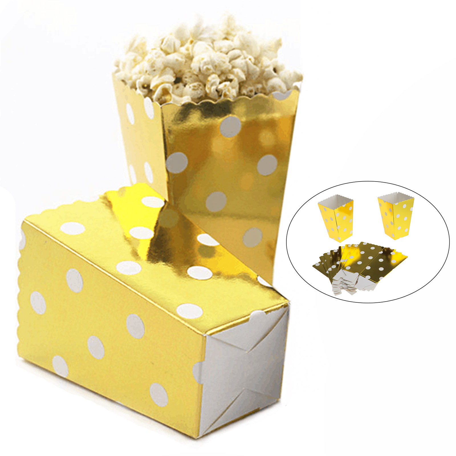 10//30pcs Popcorntüten Popcornbecher Papiertüte Becher Wellen