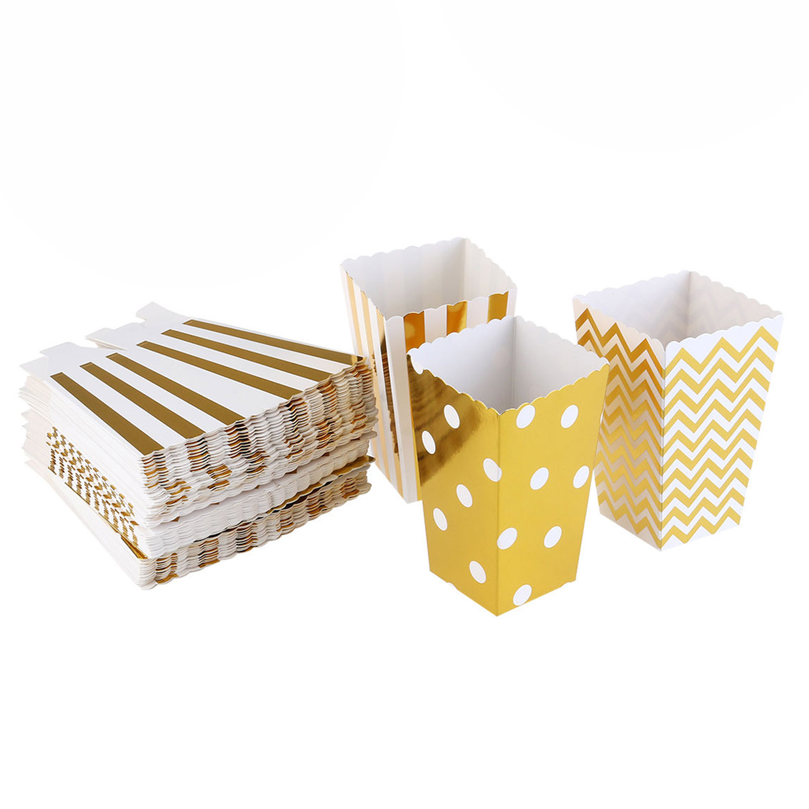 10//30pcs Popcorntüten Popcornbecher Papiertüte Becher Wellen