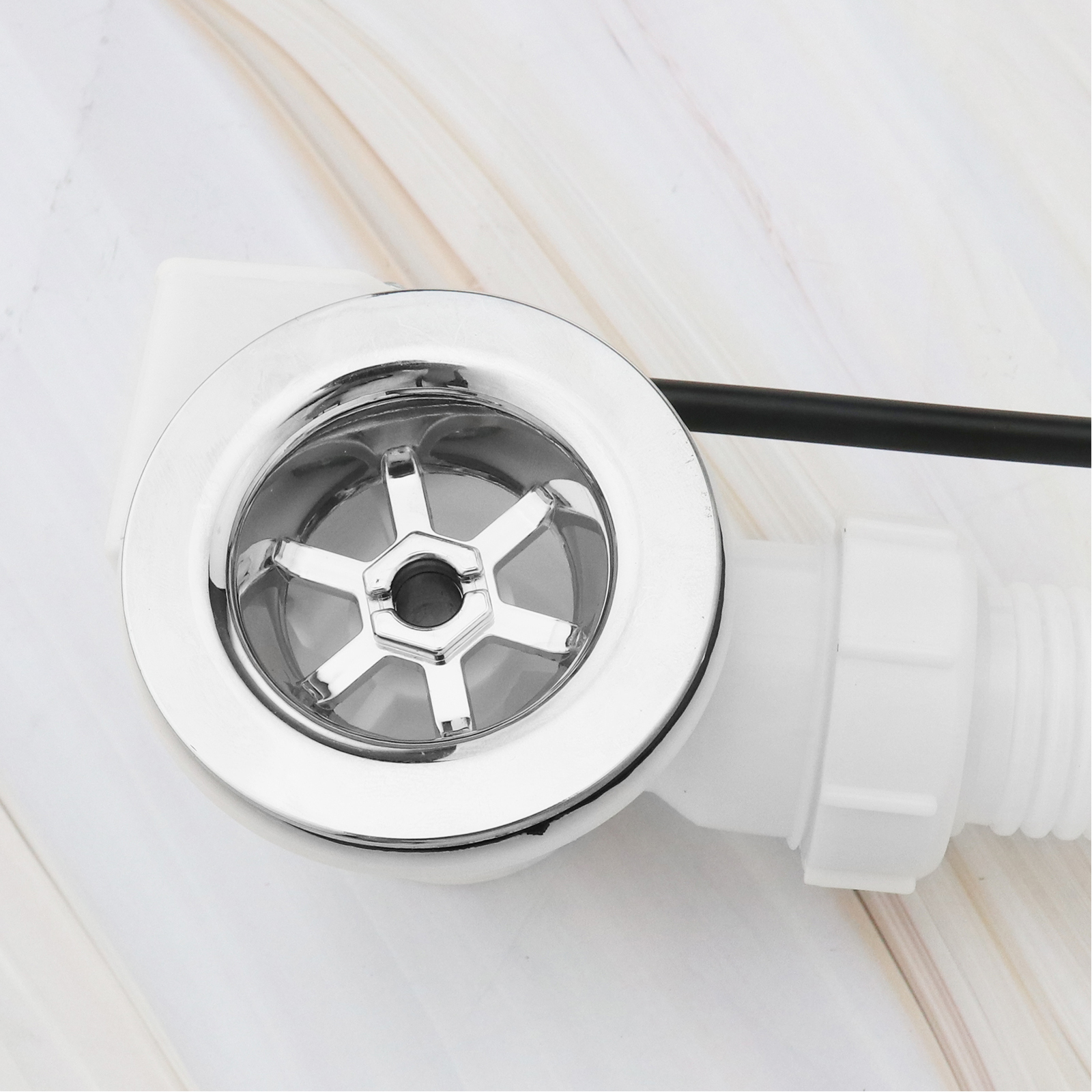 SUPERIOR BATHROOM CHROME BATH POP UP WASTE TRAP WITH OVERFLOW Set