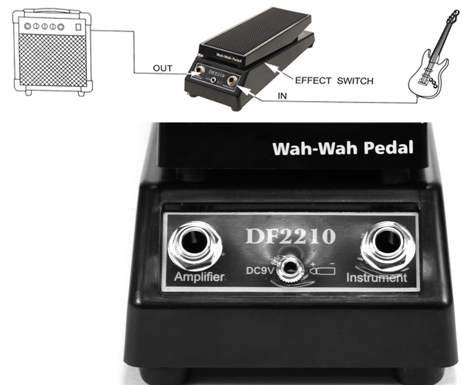 Black WAHWAH Electric Guitar Effect Pedal Musical Instruments BO eBay