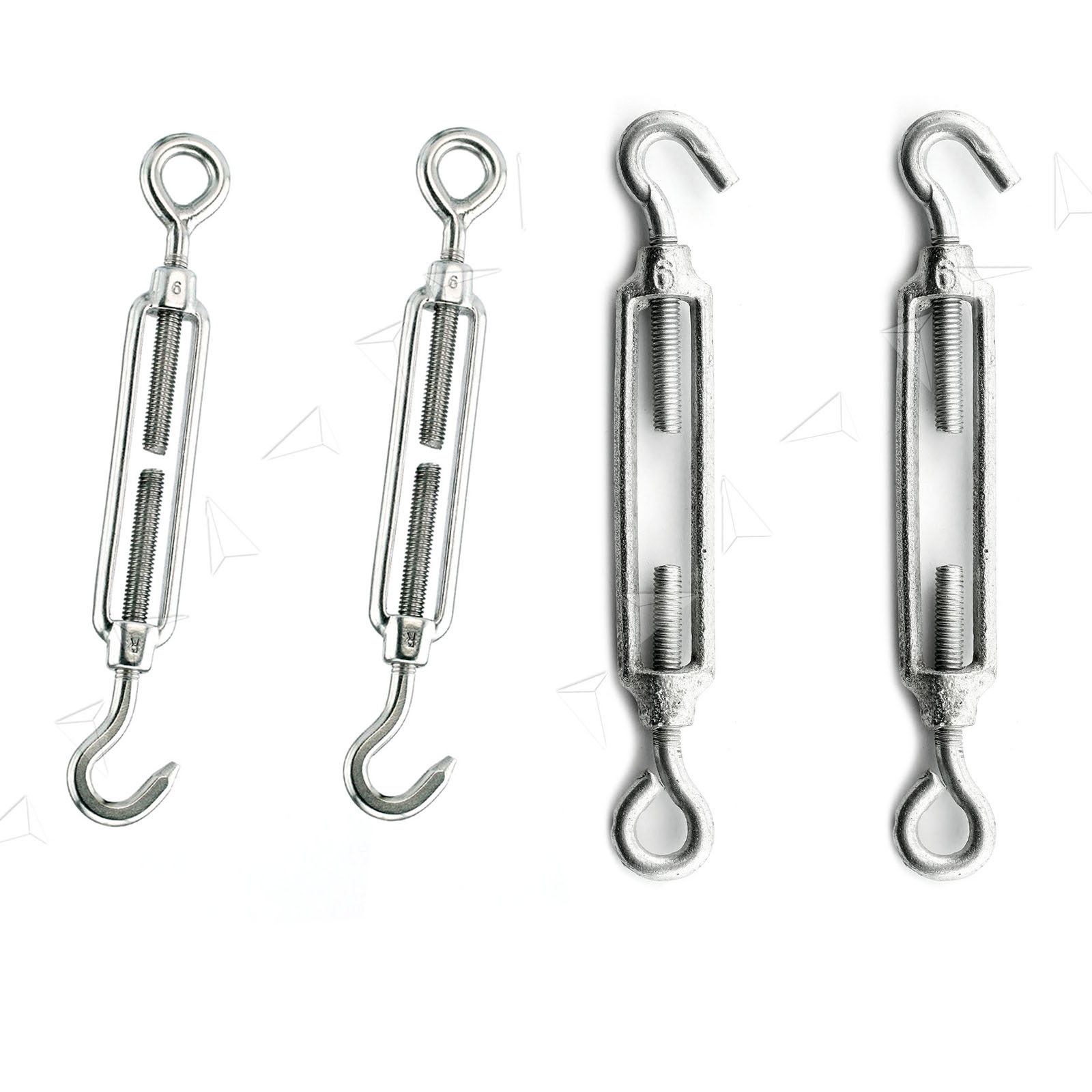 2//4Stk Spannschloss Auge//Haken Edelstahl//Stahl Seilspanner