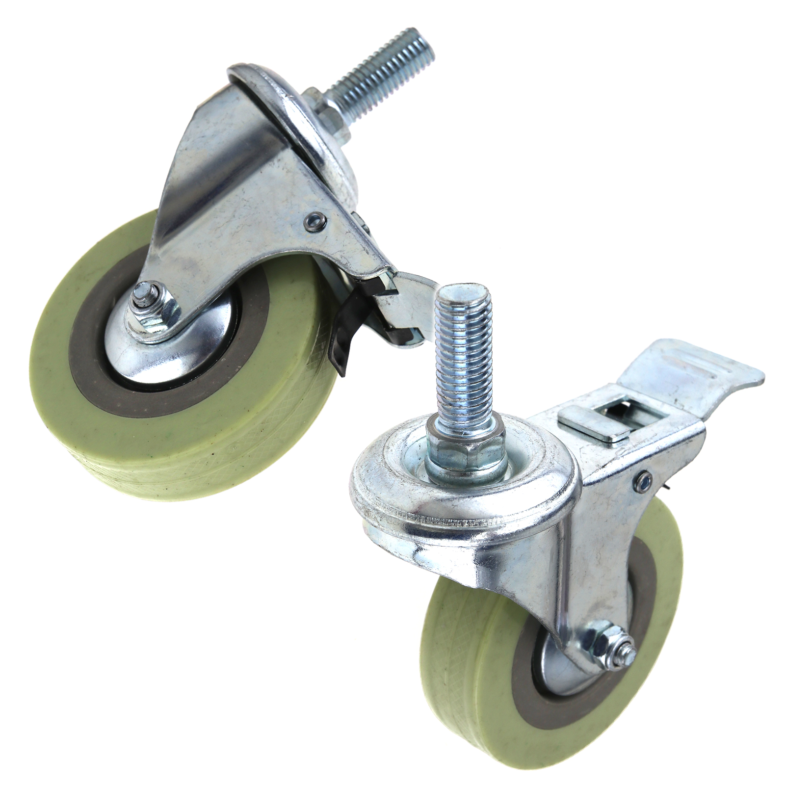 Heavy Duty 75mm Rubber Swivel Castor Wheels Furniture Trolley Caster