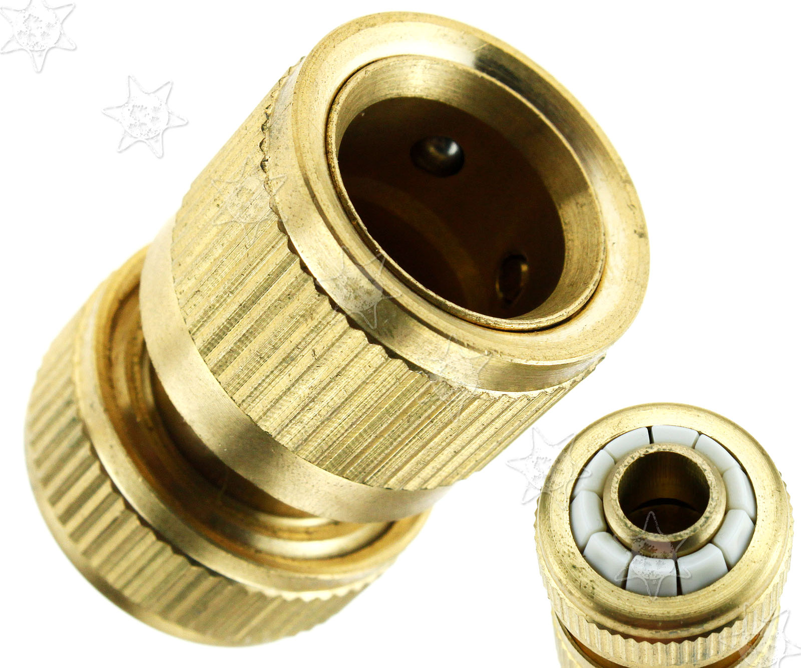 1/2" Female Hose Connector With Auto Stop Solid Brass Quick Connect eBay
