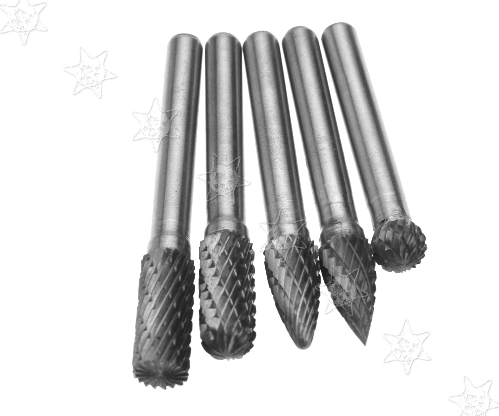 5pcs Cylindrical Cut Tungsten Carbide Burr Bur Cutting Tool Die Grinder