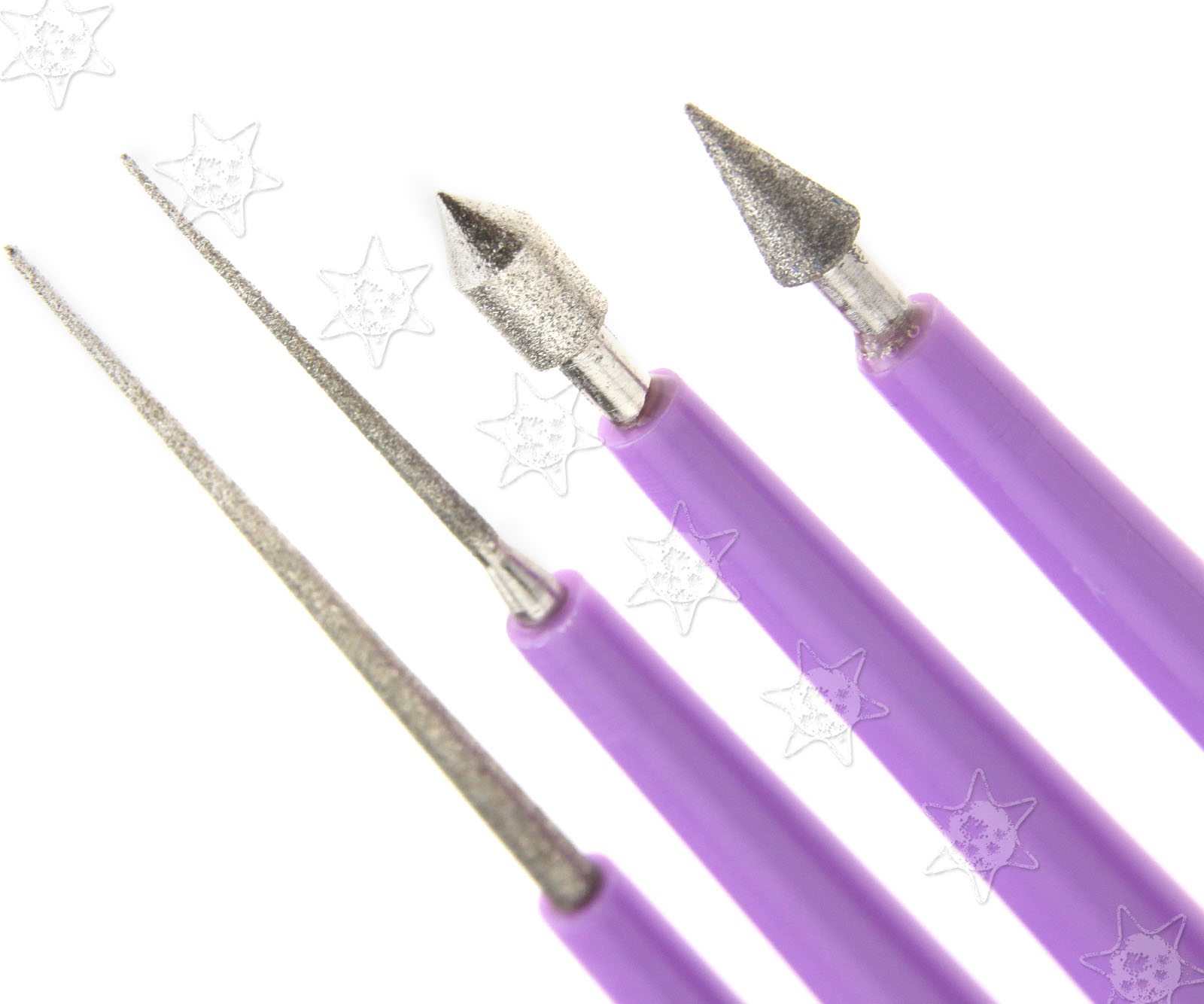 4pcs x Purple Bead Reamer Beading Hole Enlarger hand Tool Diamond