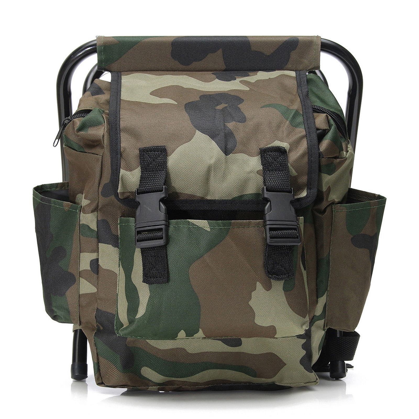2in1 Outdoor Fishing Tackle Backpack Bag Camping Stool Seat Chairs Easy