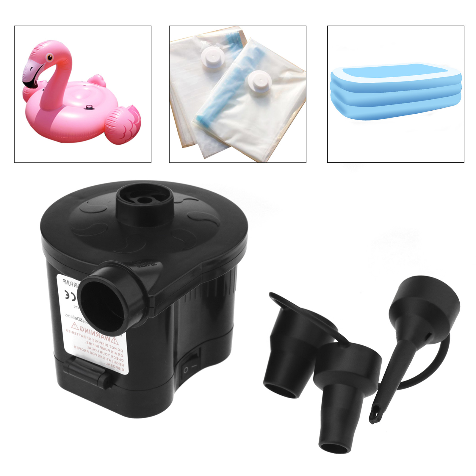 Battery Powered Electric Powerful Handheld Air Pump Inflator For Bed Mattress 786862919260 eBay