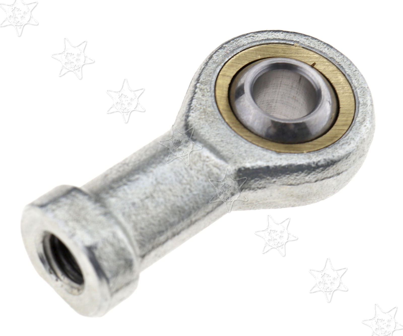 2 x 1mm x M6 Rod End Bearing Rose Joint Female Right Hand Thread alloy