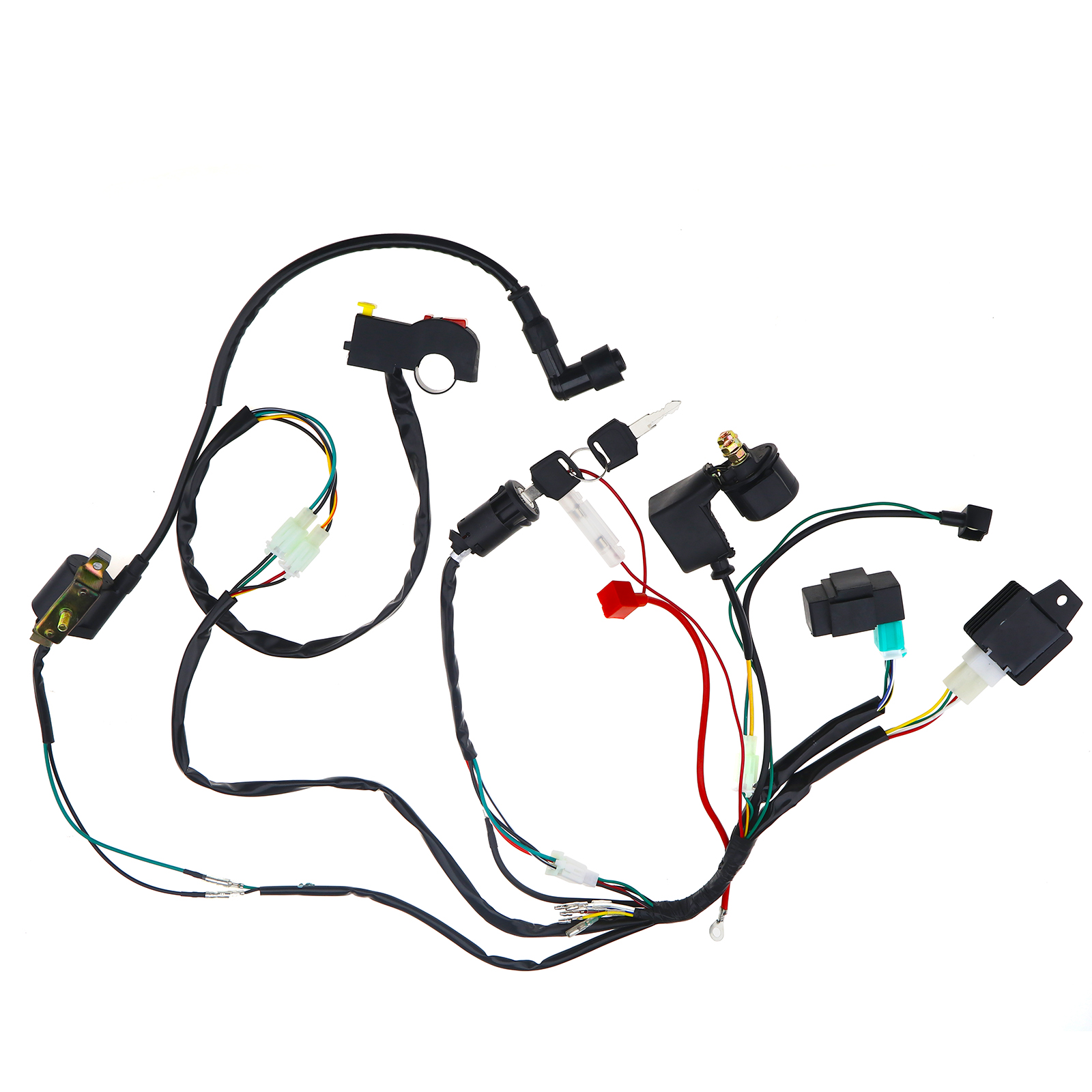 Complete Wiring Harness For CDI 50cc 70cc 90cc 125cc PIT Quad Dirt Bike