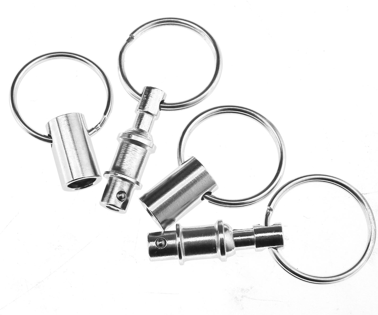 thumbnail image 2 of Lot Of 2 Heavy Duty Detachable Keychain Pull Apart Quick Release Key 2 of 11
