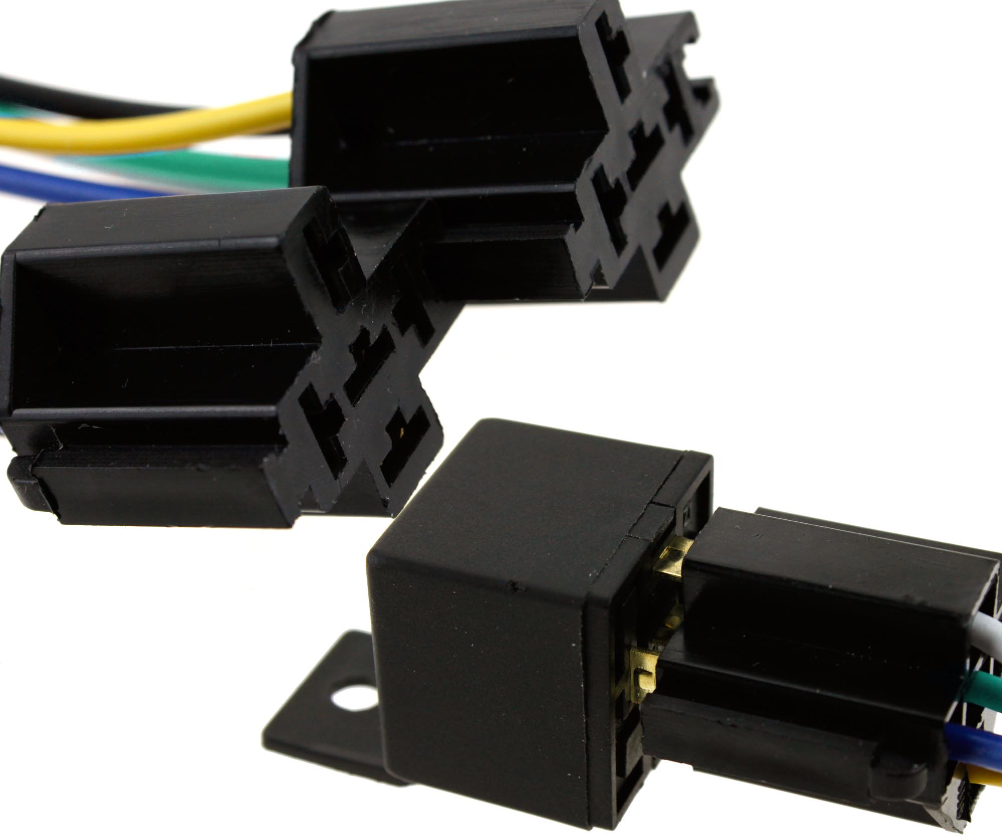 5x Auto Truck 12v 40a Pre Wired 5 Pin Relay Mounting Base
