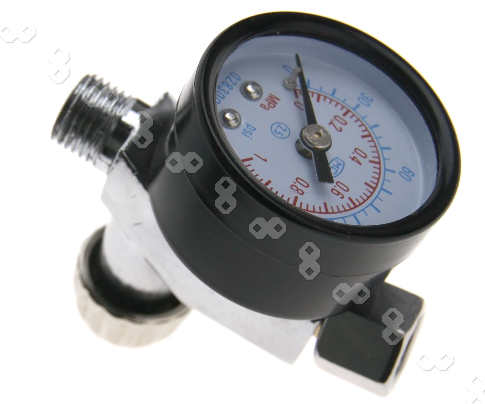 HVLP Spray Gun AIR REGULATOR PRESSURE GAUGE 1/4" Mini Paint Dial 150