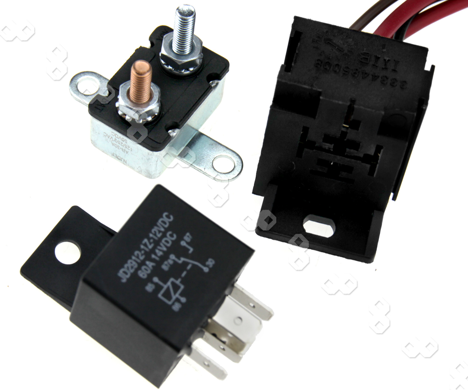 12V 5 pins Relay 200185 Degree Engine Cooling Fan Thermostat Switch