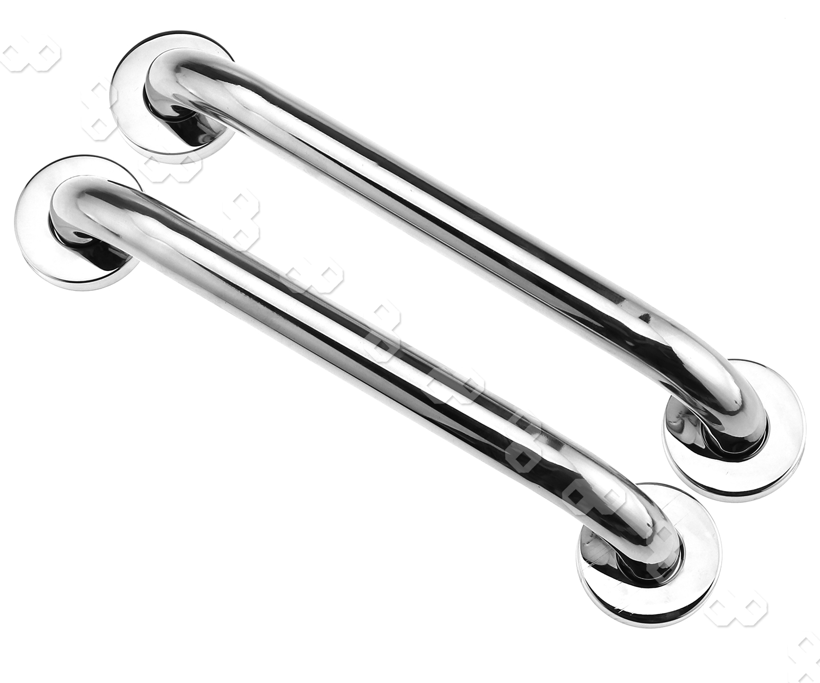 2Pcs Stainless Steel Bath Shower Support Rail Disability Aid Grab Bar