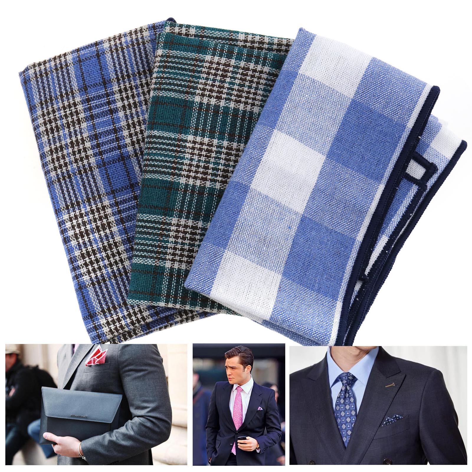 Handkerchiefs 30 Solid Color Men/'s Suit Pocket Square Hanky Satin prom meetings