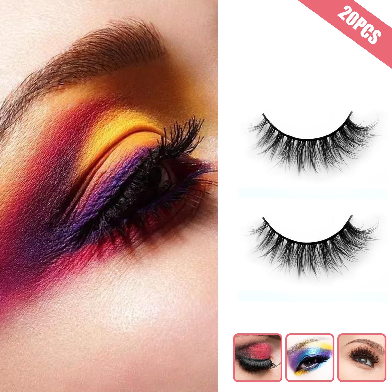 Paar 3d Falschwimpern 4 Stile Falsche Wimpern Mit Schere Und Pinzette Ebay