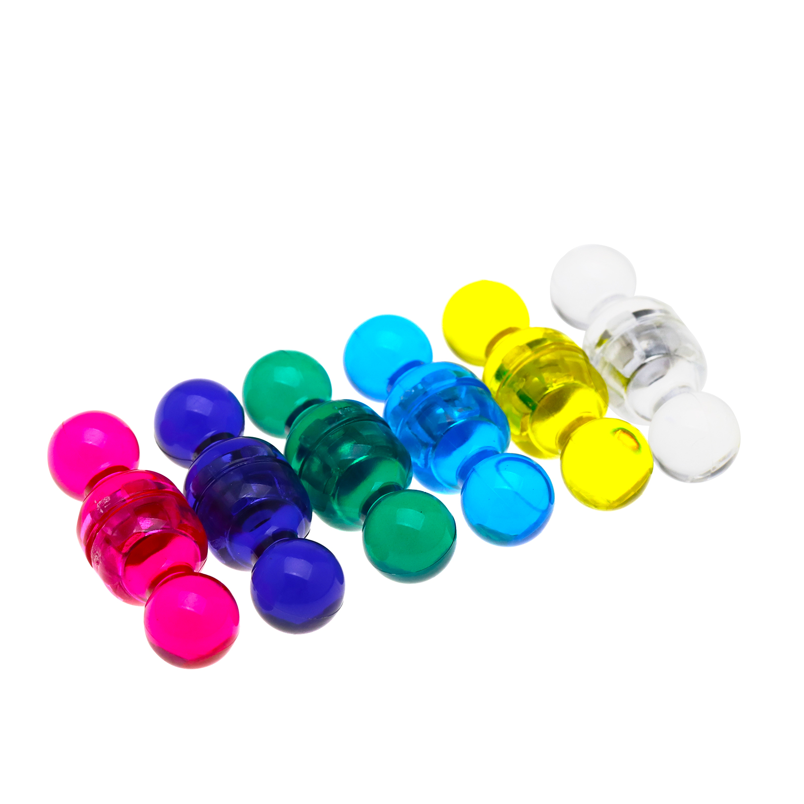 Small Assorted Color Translucent Push Pins 36 Pack neodymium