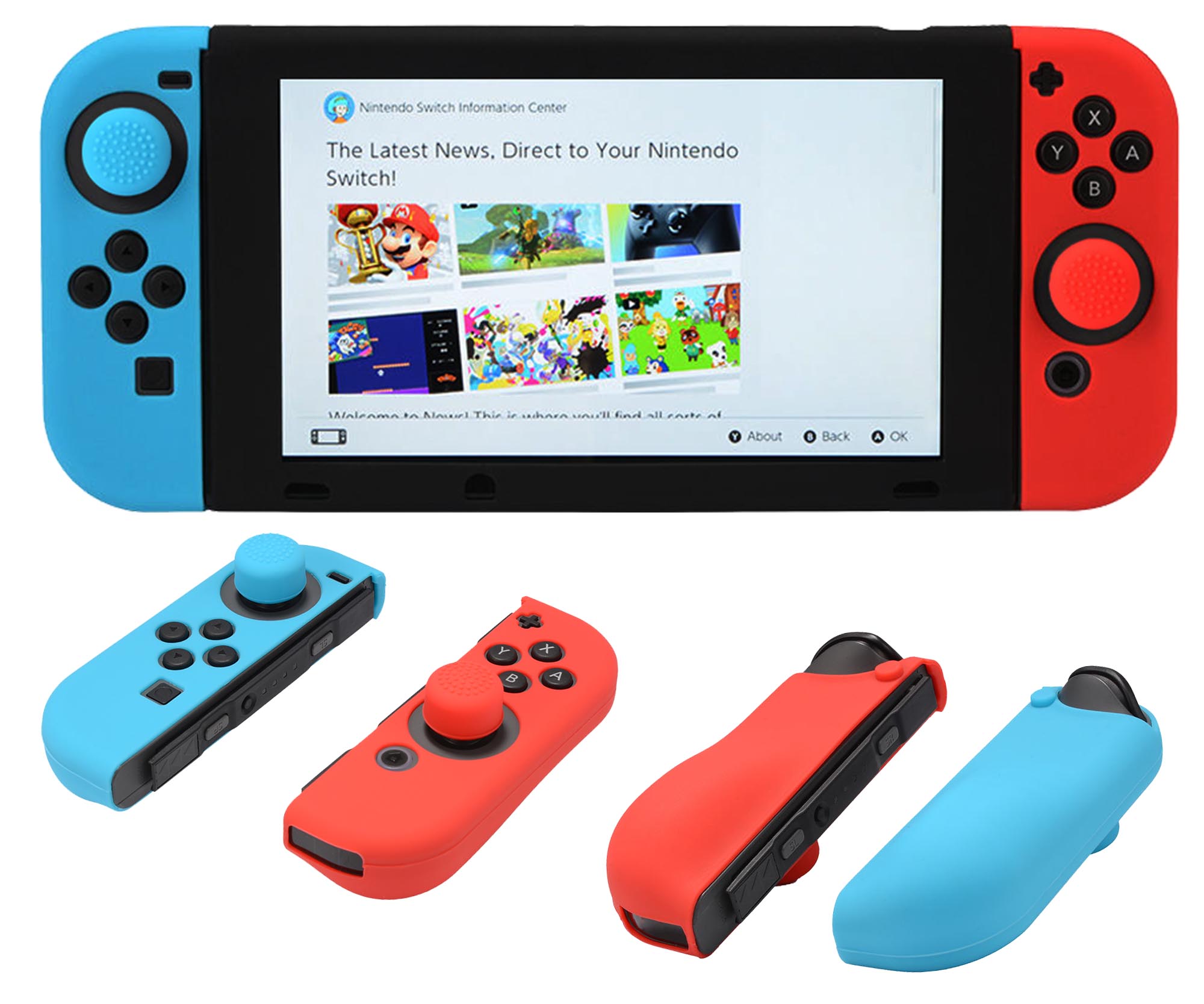 Silicone Case Gamepad Protective Cover Skin For Nintendo Switch