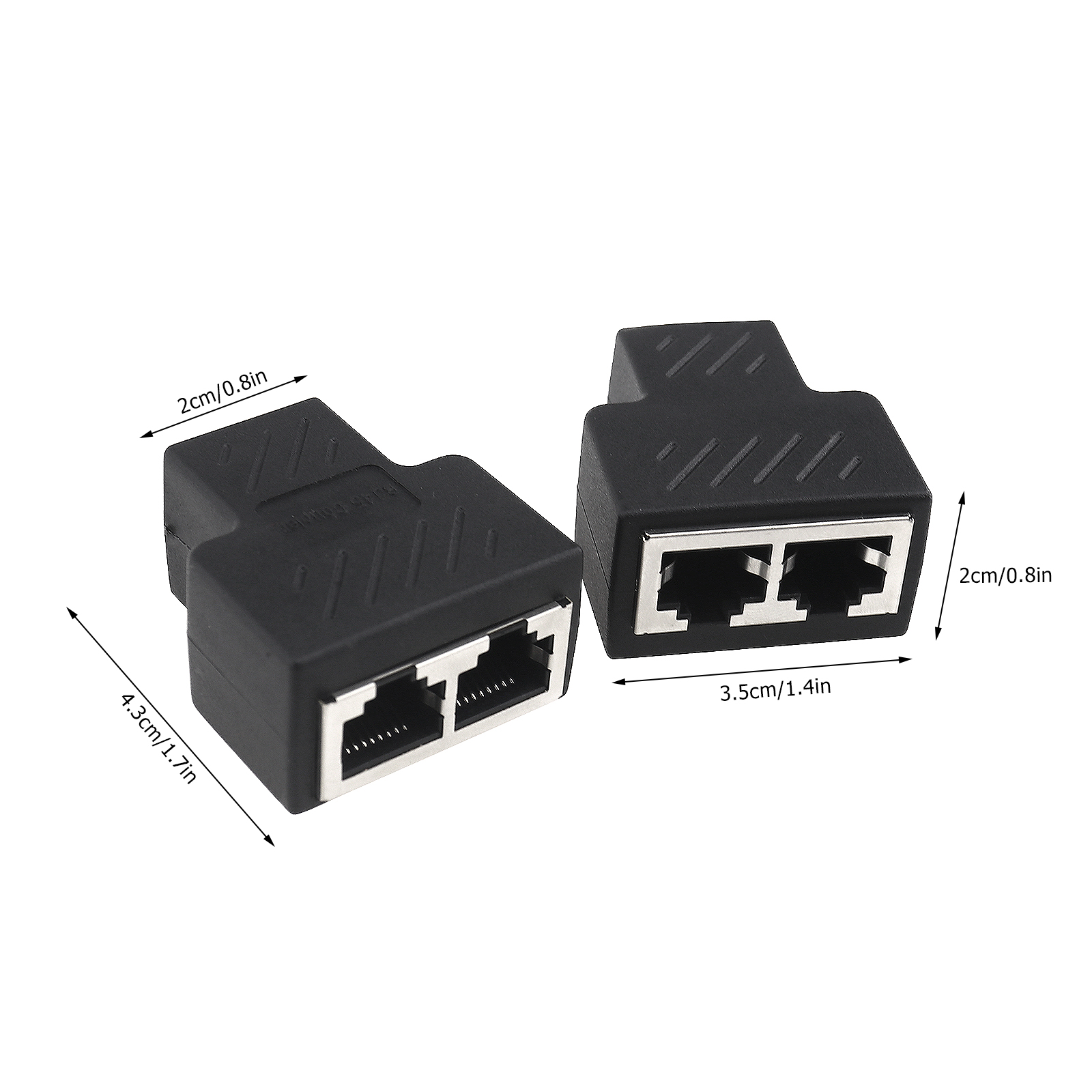 LAN Splitter Double Socket HUB Interface Modular CAT5 6 7