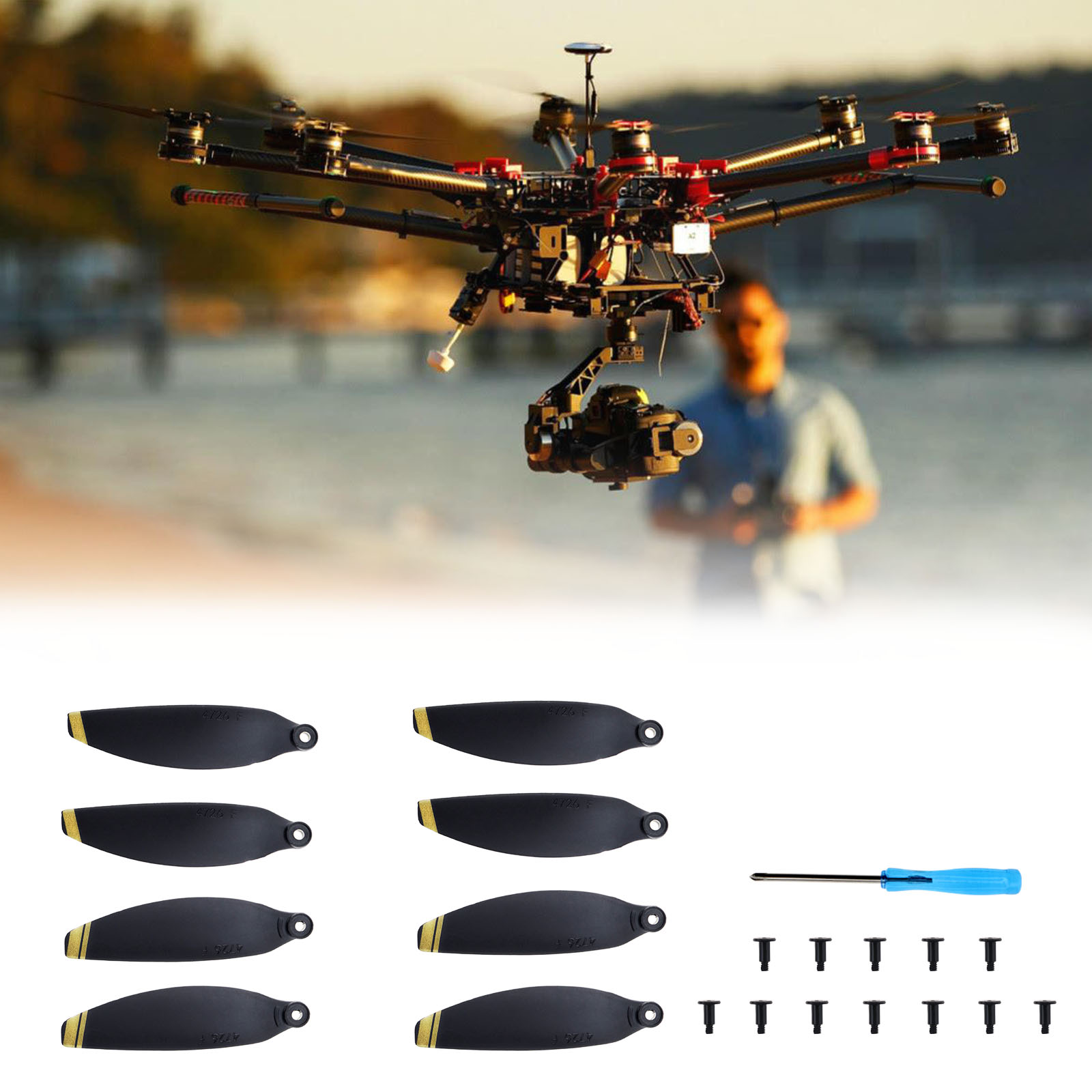 8 PCS Quick Release Propeller Replacement Set for DJI Mavic Mini Golden