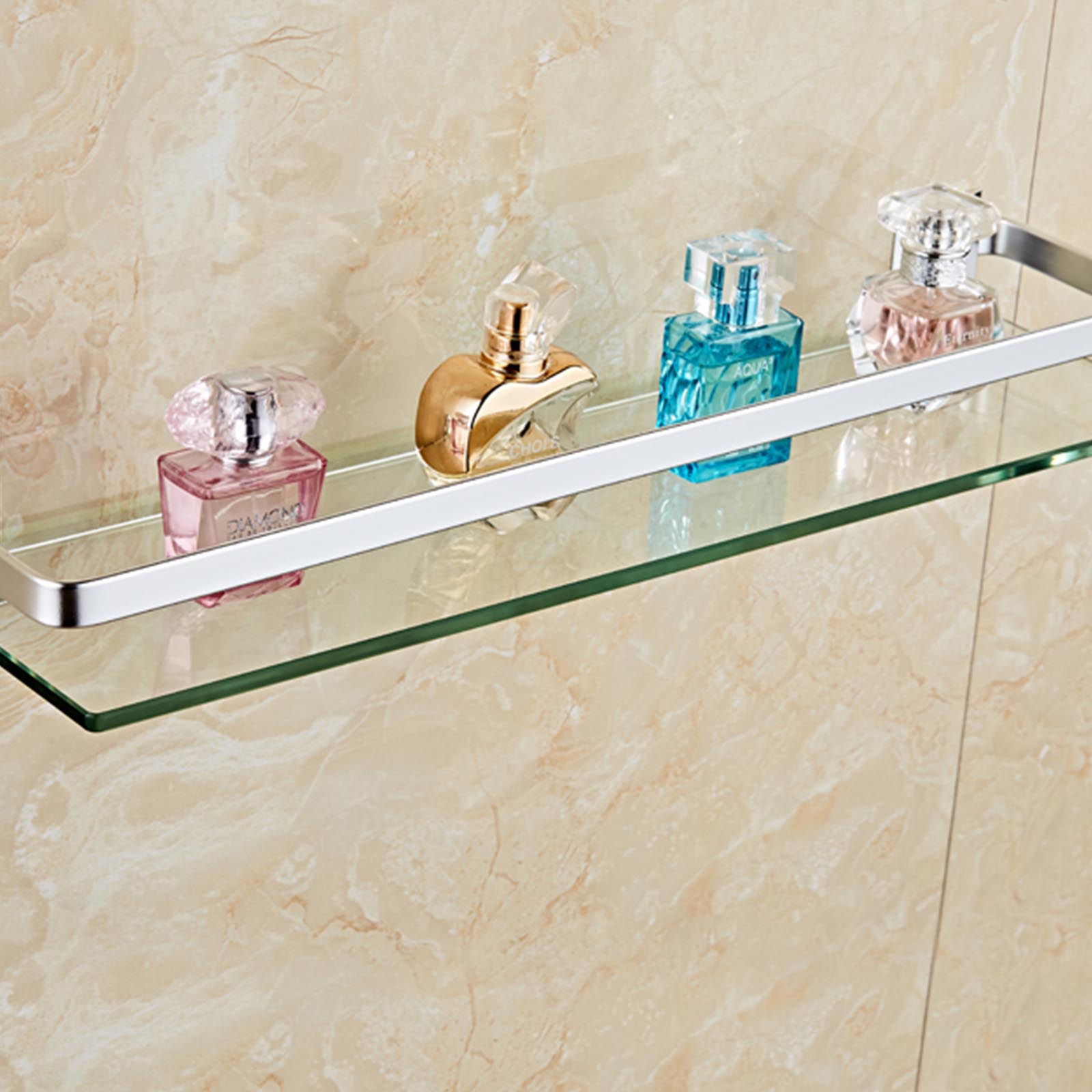 35 cm Bathroom Glass Gallery Wall Mount Shelf With matte Finish Modern