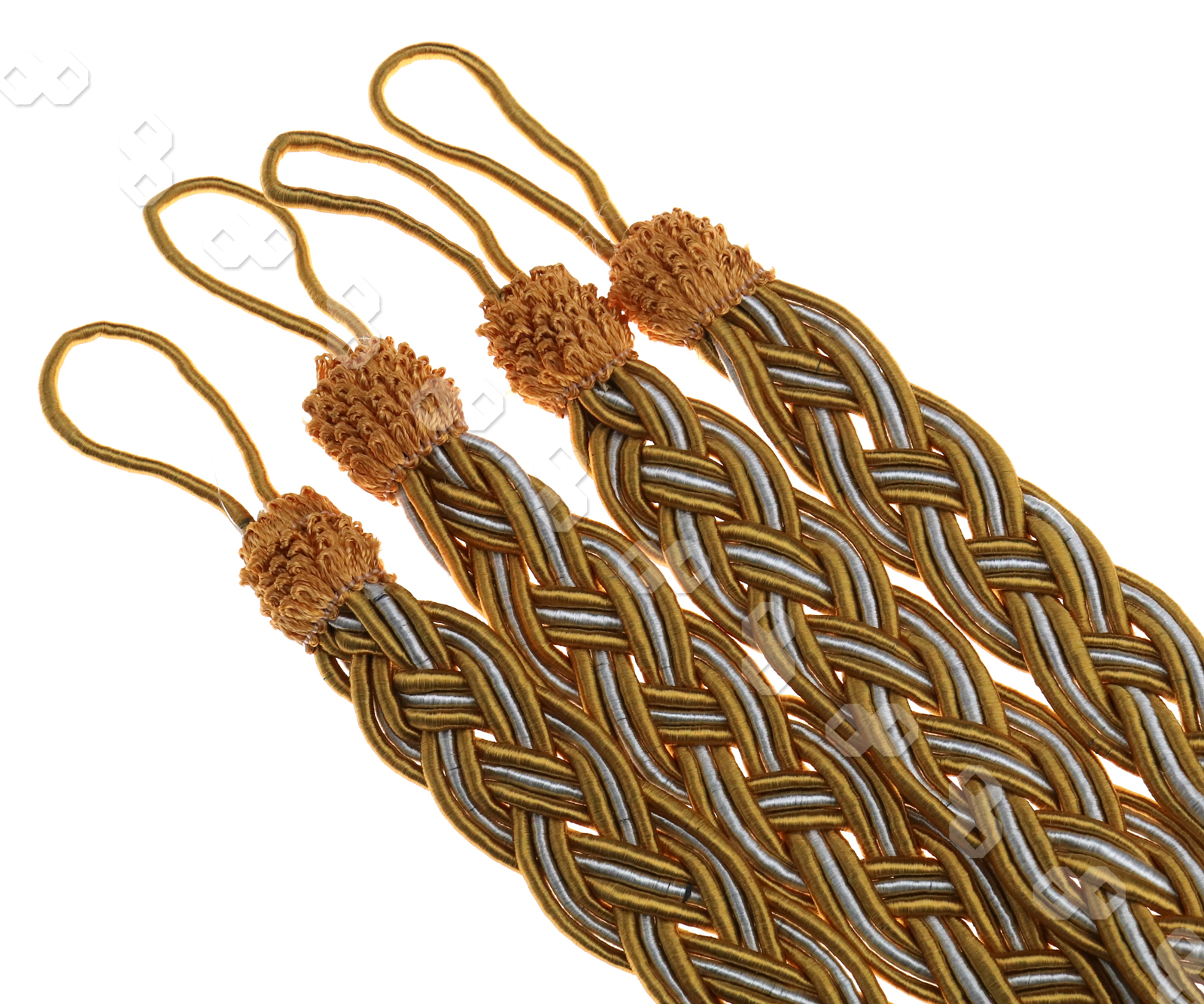 2 x Braided Satin Rope Curtain Tie Backs Holdbacks Holder Curtain Voile