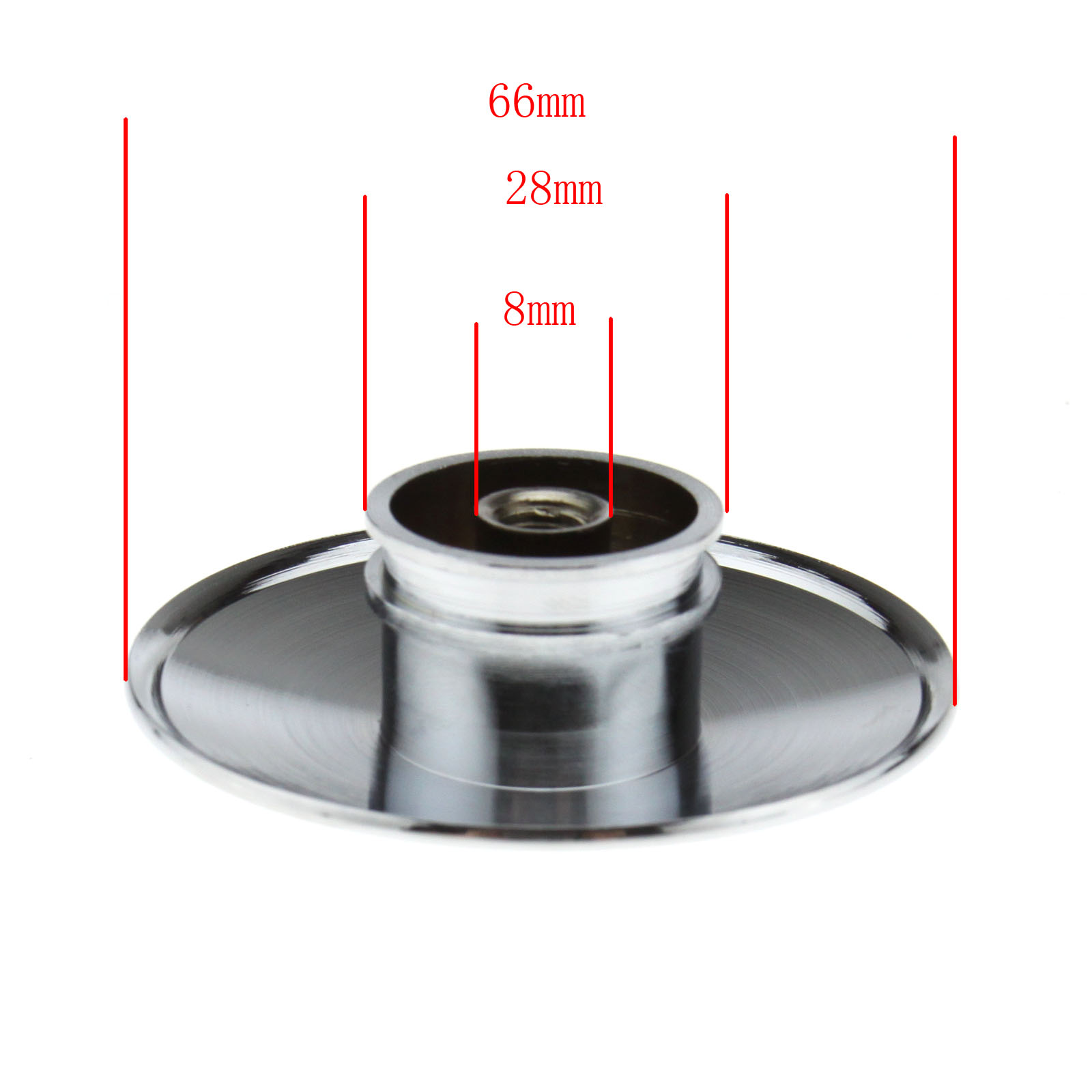 66mm Basin Waste Click Clack Clicker Push Pop Up Plug Bolt Sink Push